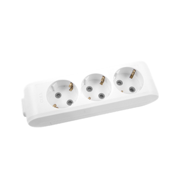 Multi-let Beyaz Üçlü Priz Topraklı Klemensli Ç. K.