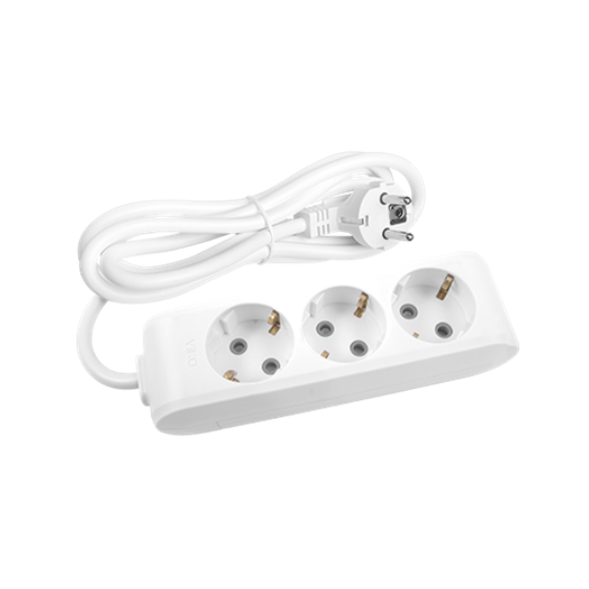 Multi-Let Beyaz Üçlü Grup Priz Topraklı Kablolu Ç. K. 1 Mt