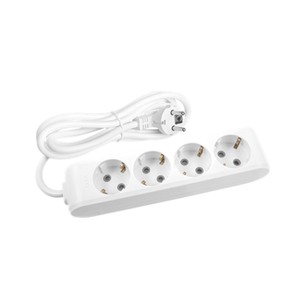 Multi-Let Beyaz Dörtlü Grup Priz Topraklı Kablolu Ç. K. 3 Mt