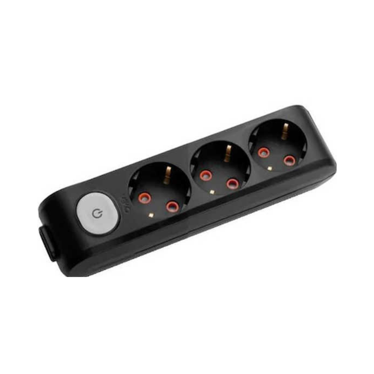 Multi-Let Siyah Üçlü Grup Priz Anahtarlı Topraklı Klemensli Ç. K.