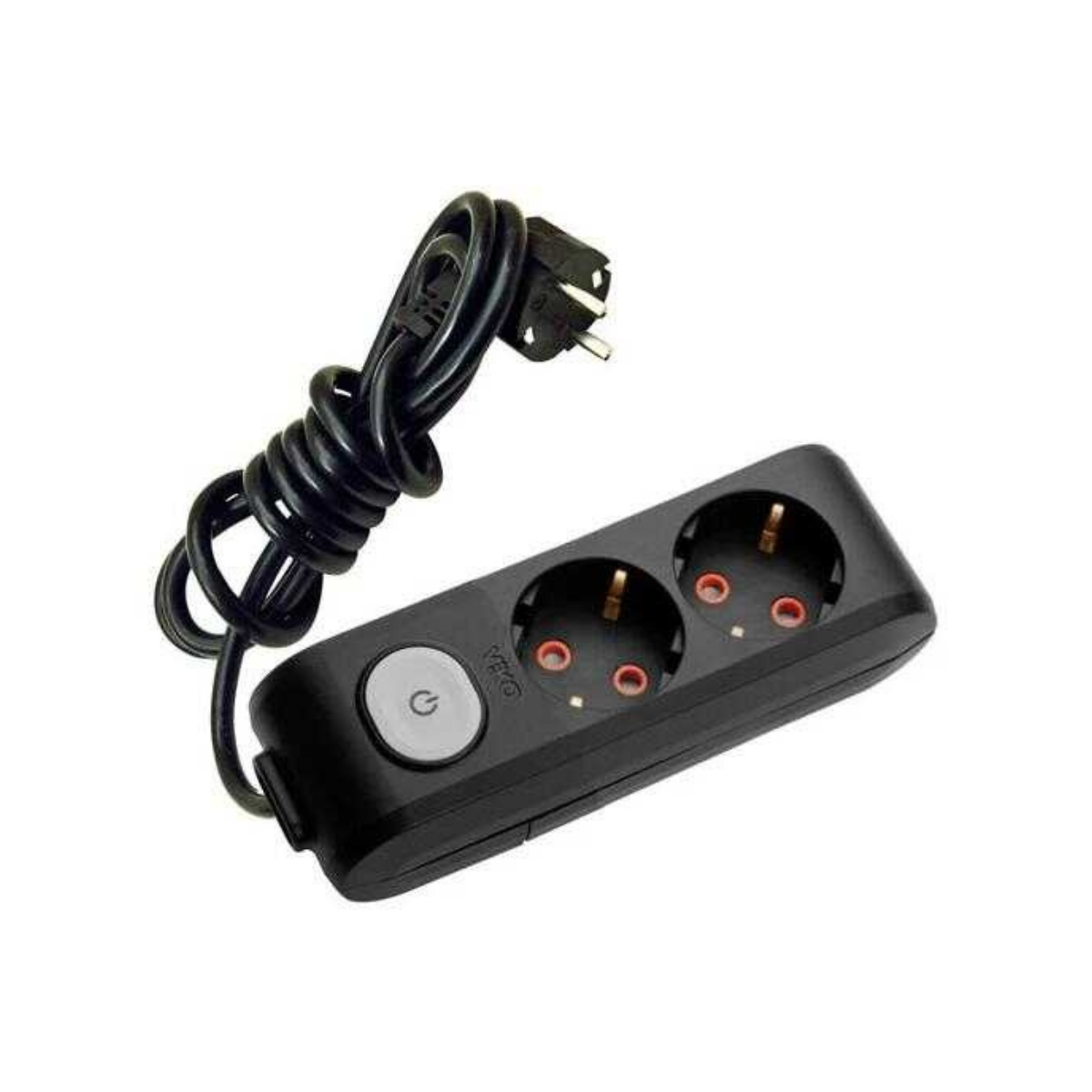 Multi-Let Siyah İkili Grup Priz Anahtarlı Topraklı Kablolu Ç. K. 5 Mt