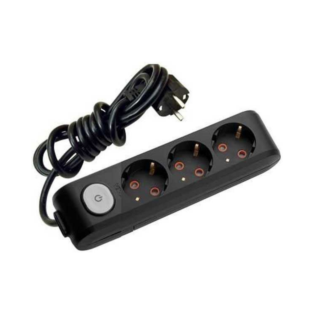 Multi-Let Siyah Üçlü Grup Priz Anahtarlı Topraklı Kablolu Ç. K. 2 Mt