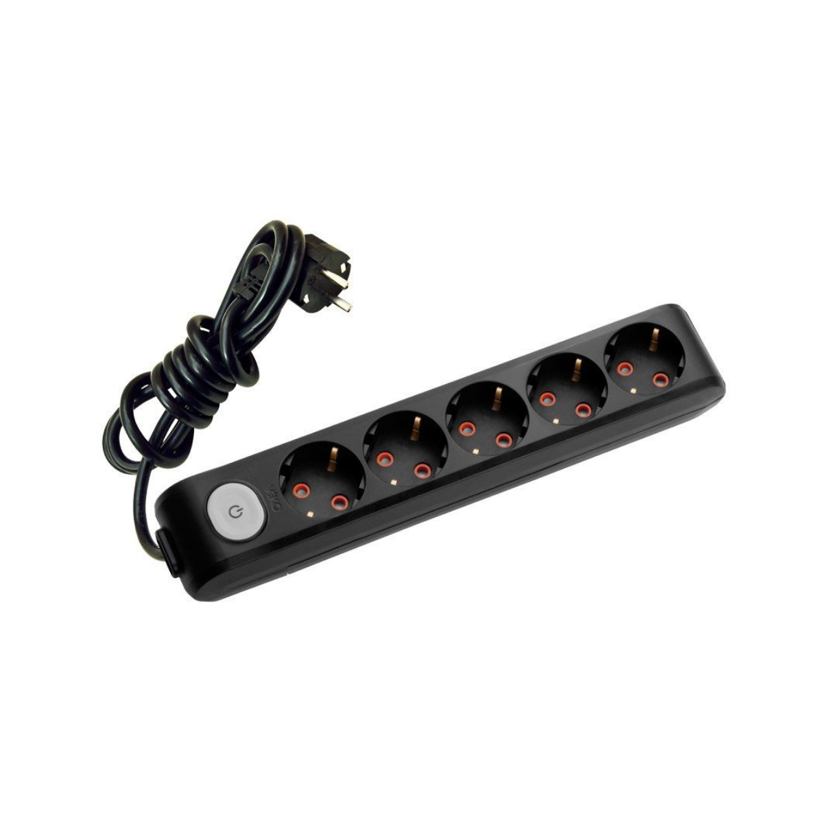 Multi-Let Siyah Beşli Grup Priz Anahtarlı Topraklı Kablolu Ç. K. 2 Mt