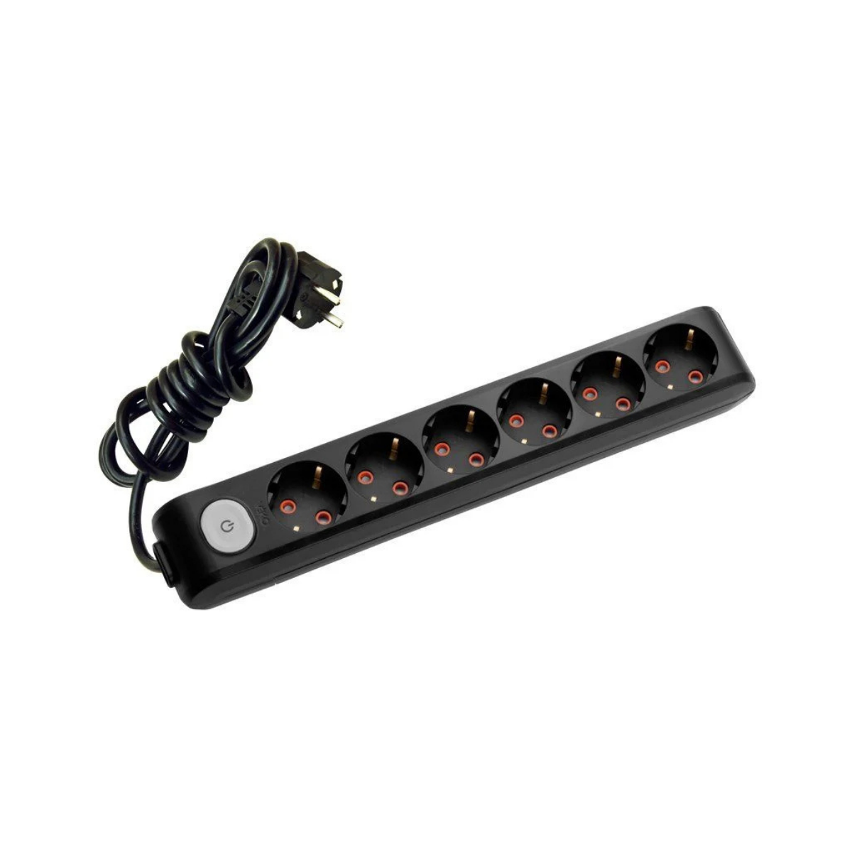 Multi-Let Siyah Altılı Grup Priz Anahtarlı Topraklı Kablolu Ç. K. 5 Mt