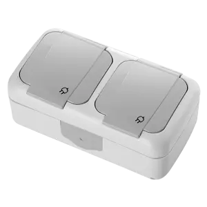 Viko Palmiye Yatay İkili Topraklı Priz + Topraklı Priz