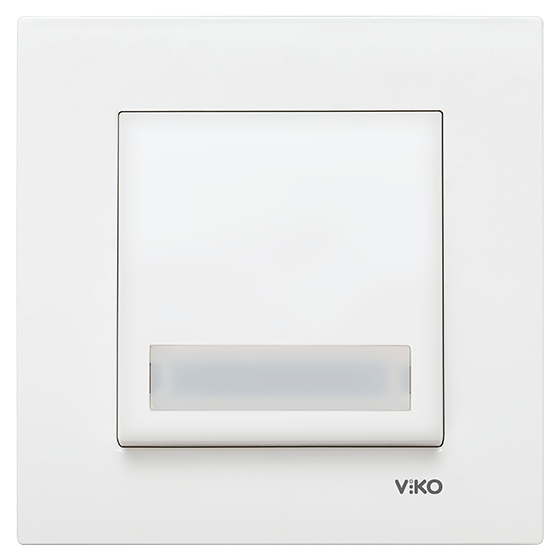 Karre Işıklı Etiketli Zil Anahtarı ( Çerçeve Dahil )