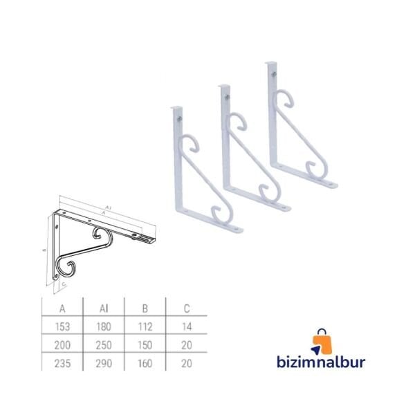 1 No 153x180 Ayarlı Raf Altı Beyaz