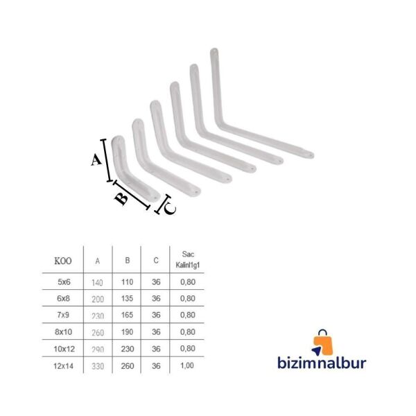 10x12  Luks Raf Altı Siyah