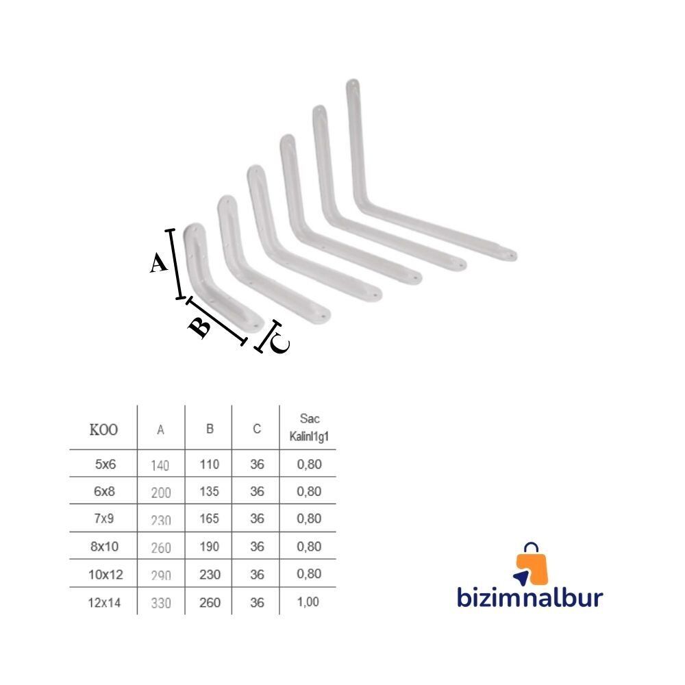 5x6 Luks Raf Altı Siyah