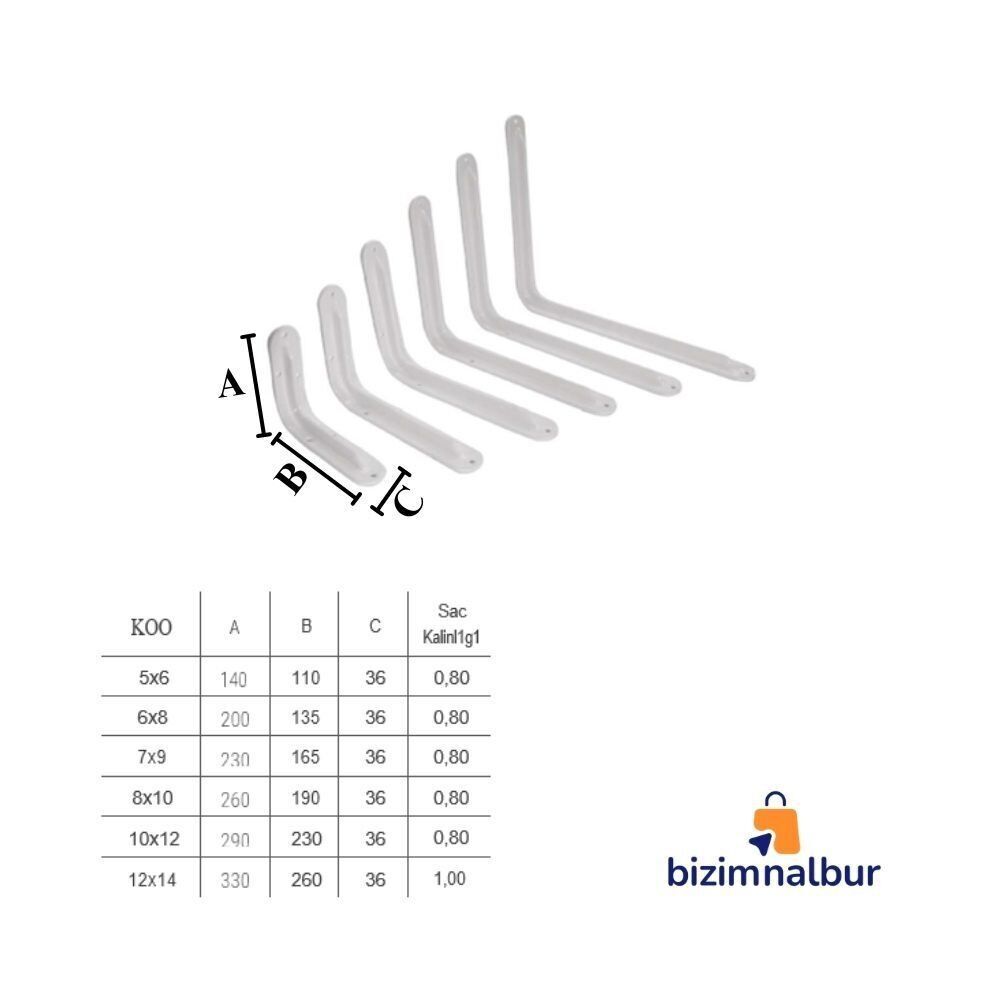 6x8 Luks Raf Altı Siyah