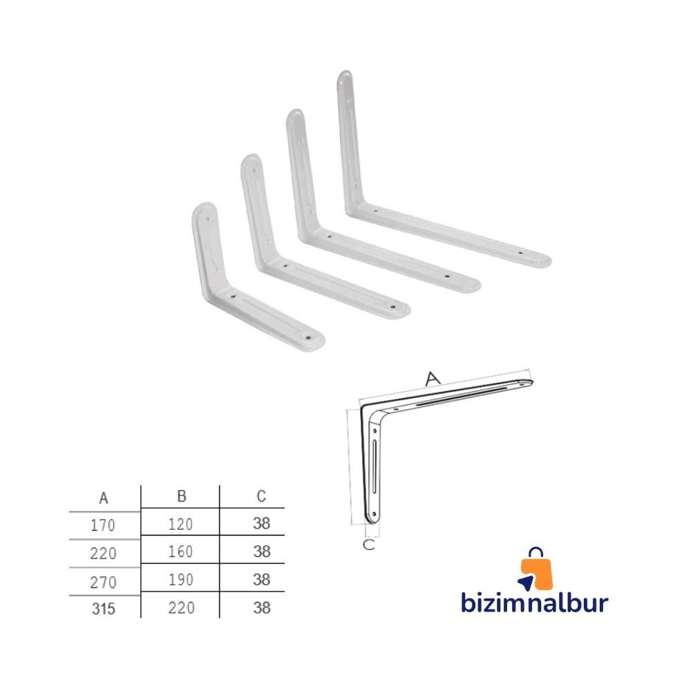 170x120 Klas Raf Altları Beyaz