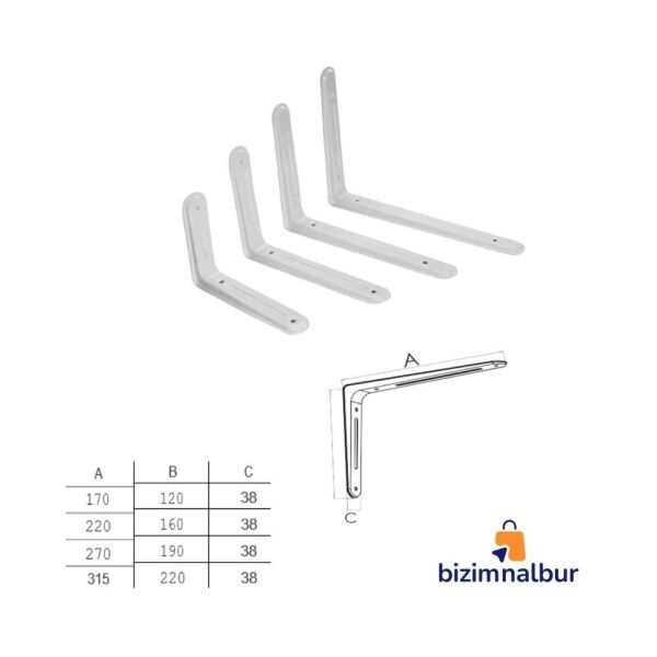 220x160 Klas Raf Altları Beyaz