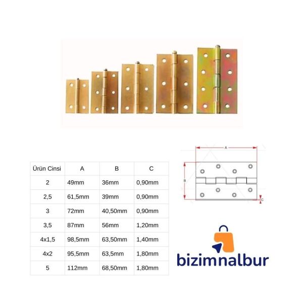 2,5 No Yaprak Menteşe
