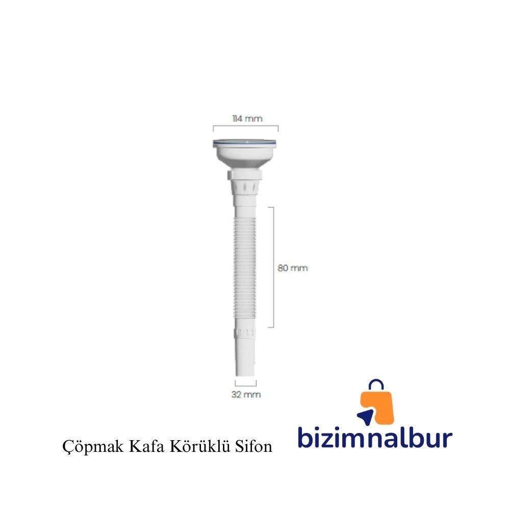 Çöpmak Kafa Körüklü Evye Sifonu