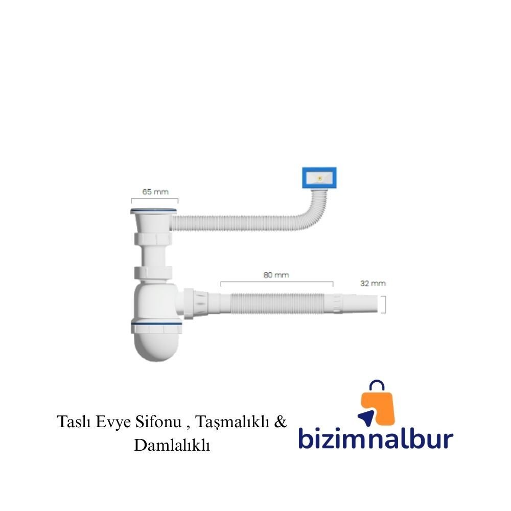 Taslı Evye Sifonu , Taşmalıklı & Damlalıklı