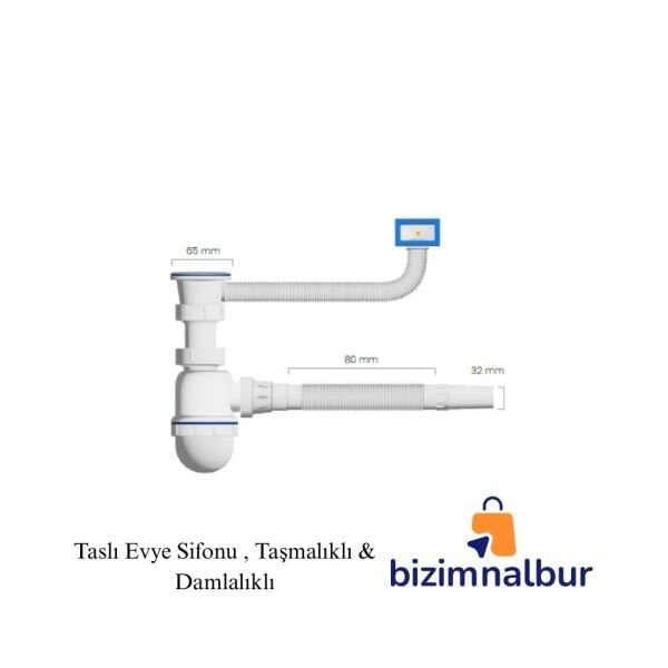 Taslı Evye Sifonu , Taşmalıklı & Damlalıklı