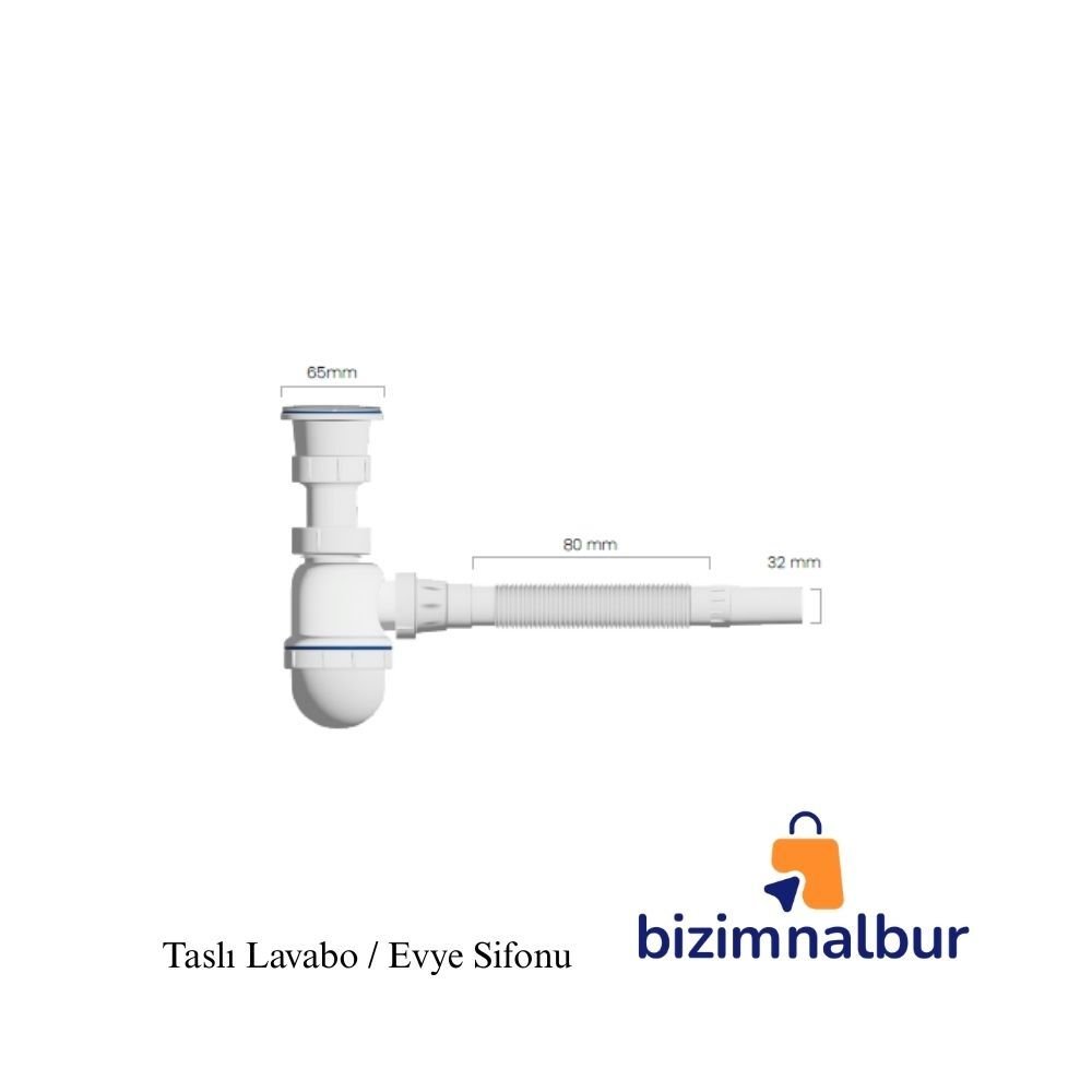 Taslı Lavabo  Evye Sifonu
