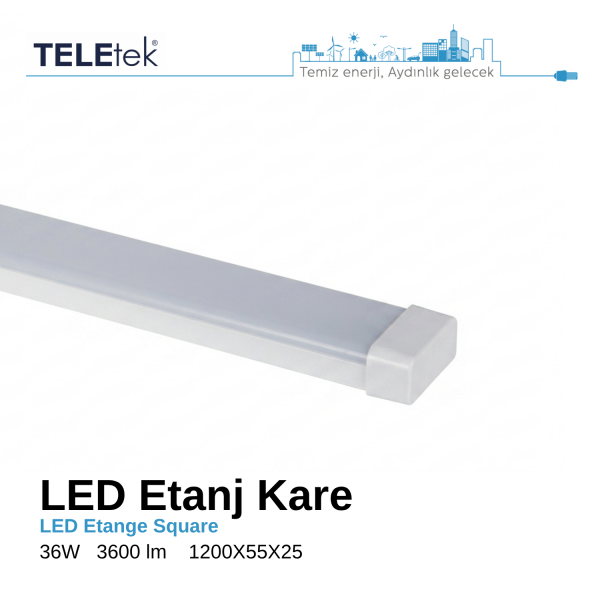 120 cm 36W IP65 LED Etanj Armatür Beyaz Işık Yatay Bant Aydınlatma – Tasarruflu ve Dayanıklı